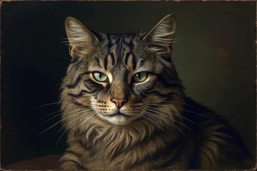 The Oil: custom Maine Coon portrait by Maison Zola