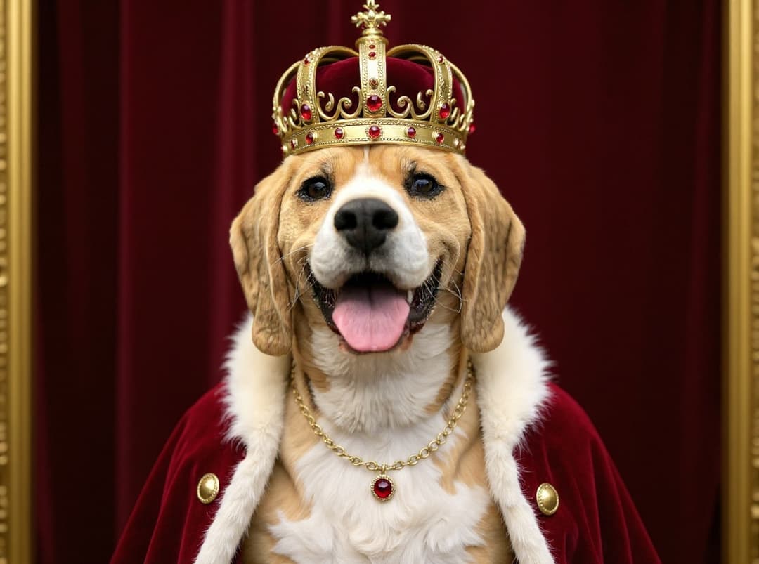 The Sovereign: custom Beagle portrait by Maison Zola